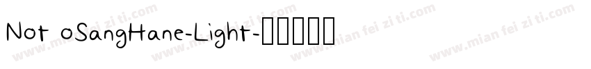 Not oSangHane-Light字体转换
